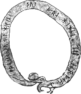 Inscription viking cévenole/tactigraphie L.Dubal