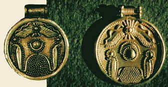 Motya and Carthage (Lancel) gold brooches