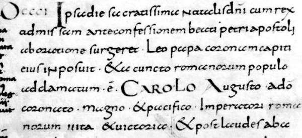 le couronnement de charlemagne / annales de laurensheim