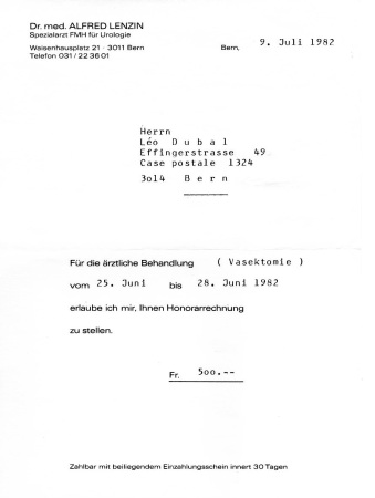 vasectomie en bonne et due forme