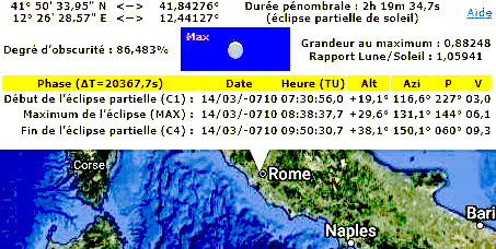 l'&eacute;clipse de Romulus
